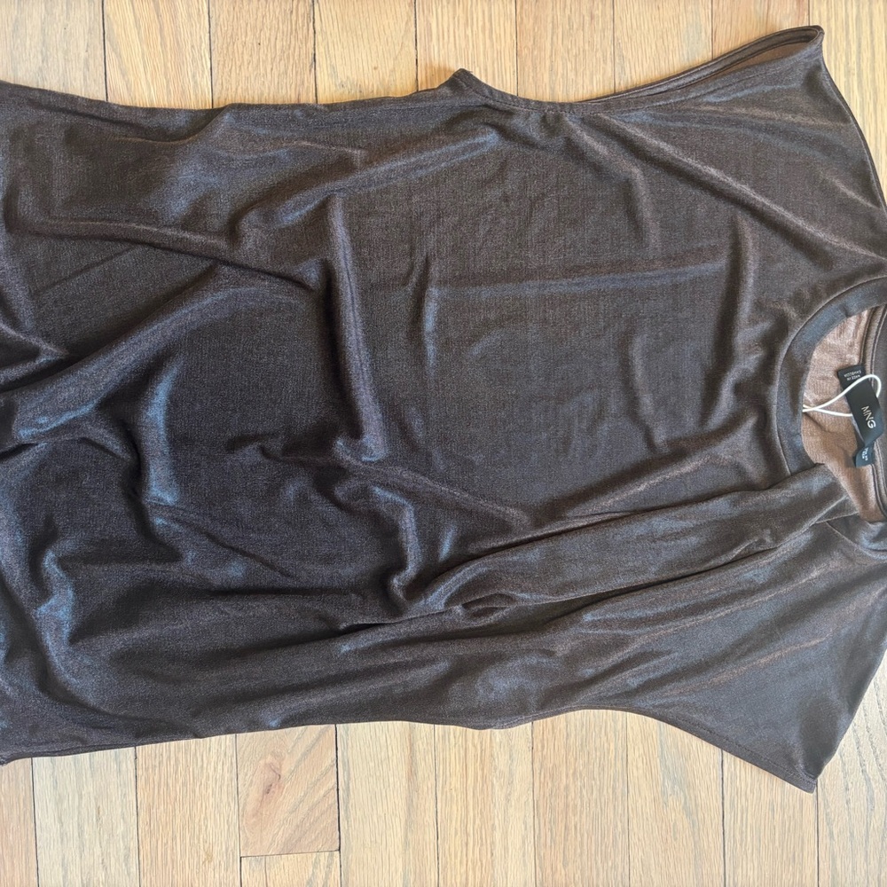 Mango Metallic Brown Top